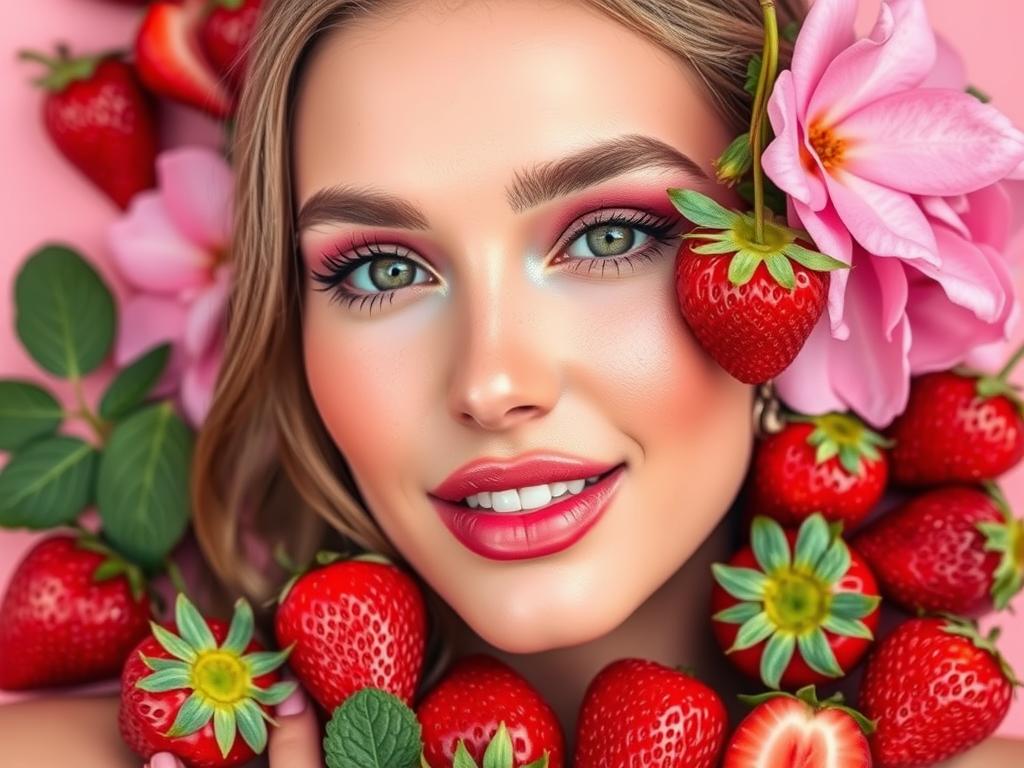 Natürliche Kosmetik für den Strawberry-Look