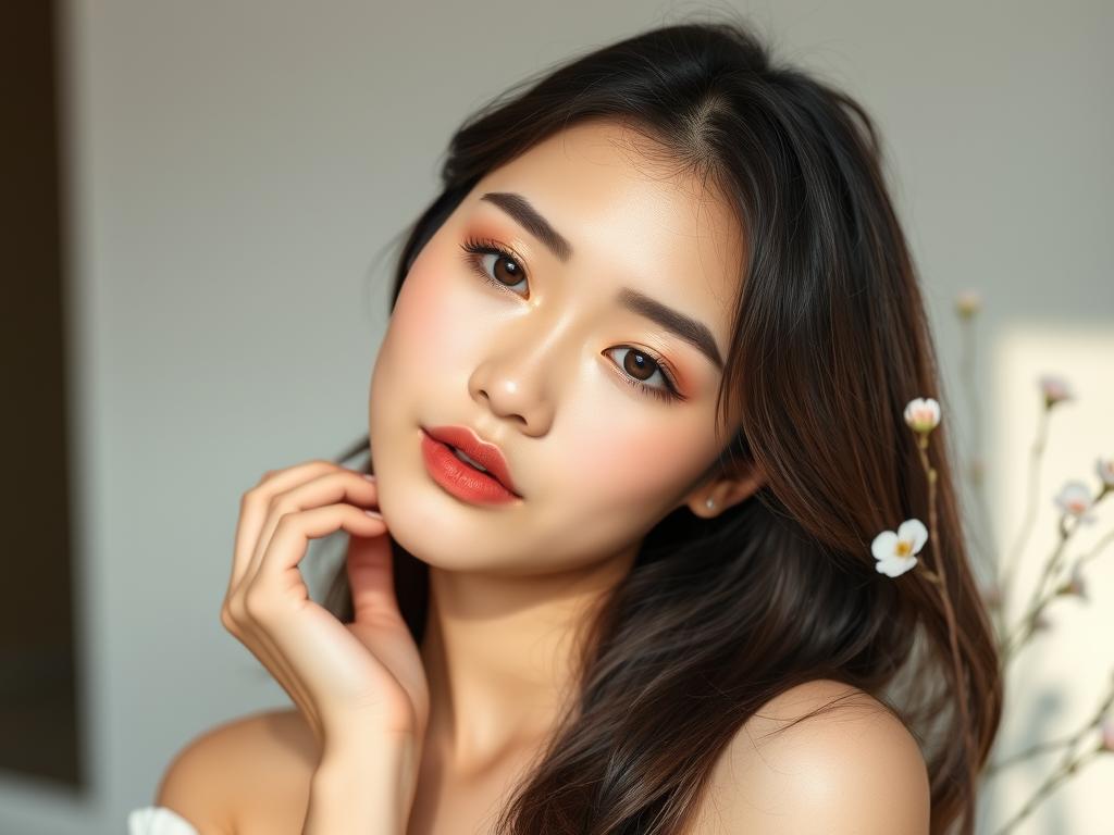 Natürliche Schönheit durch koreanisches Make-up