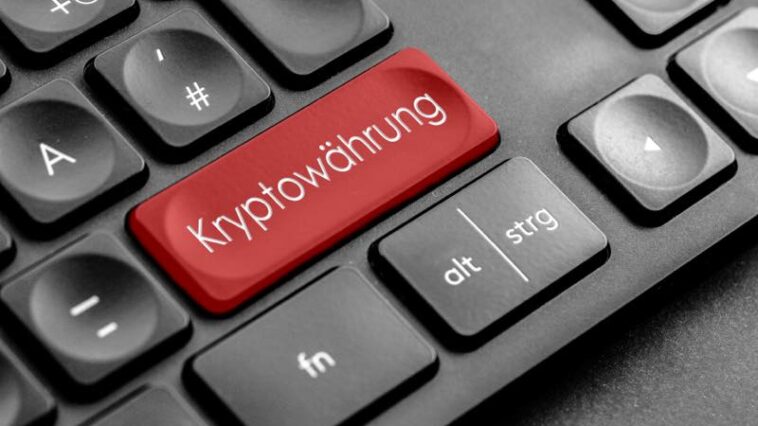 Rote Taste Kryptowährung