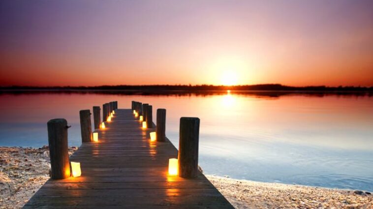 romantische Stimmung am See