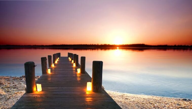 romantische Stimmung am See