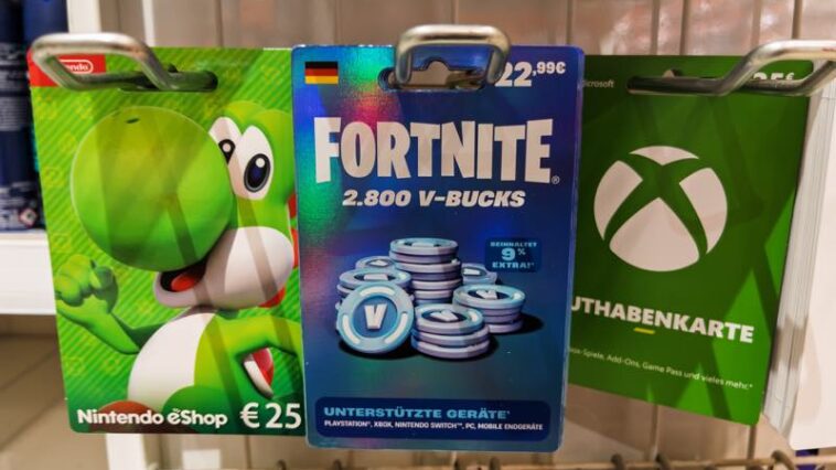 Fortnite Gutscheinkarte für Ingame-Käufe
