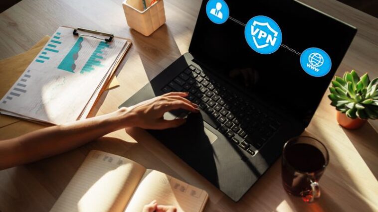 VPN auf einem Laptop
