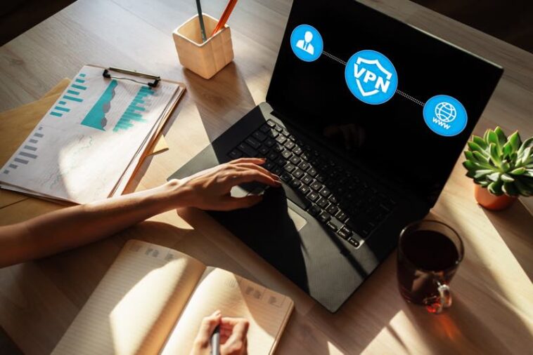 VPN auf einem Laptop