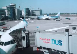 Flugzeuge am Flughafen Düsseldorf