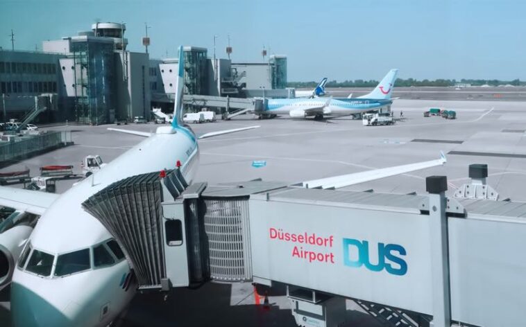 Flugzeuge am Flughafen Düsseldorf