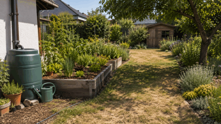 Garten natürlich bewässern - zum Beispiel mit einer Regentonne