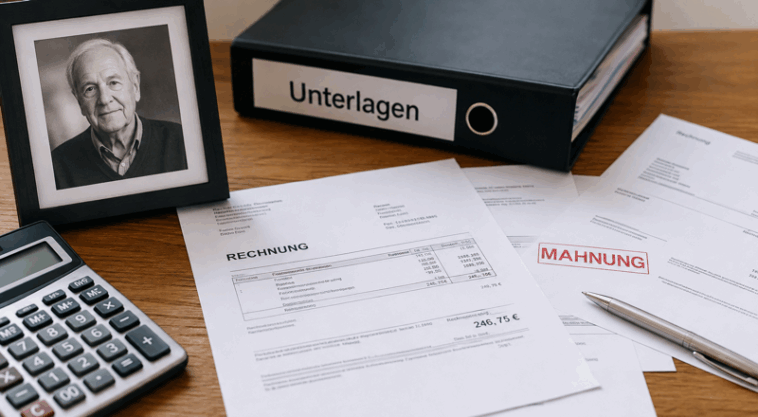 Verbindlichkeiten eines Verstorbenen