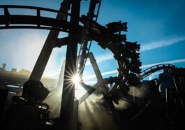 Achterbahn im Freizeitpark