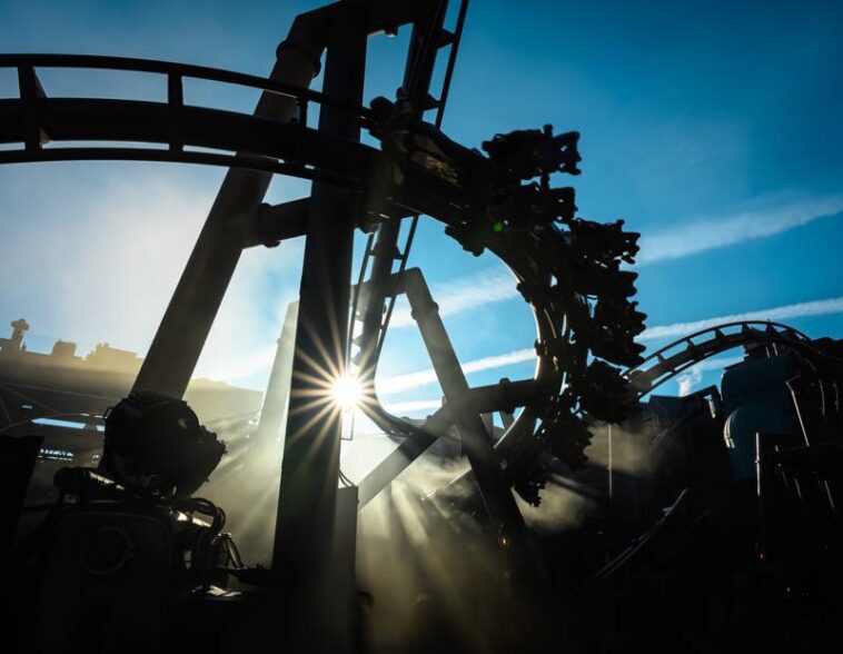 Achterbahn im Freizeitpark